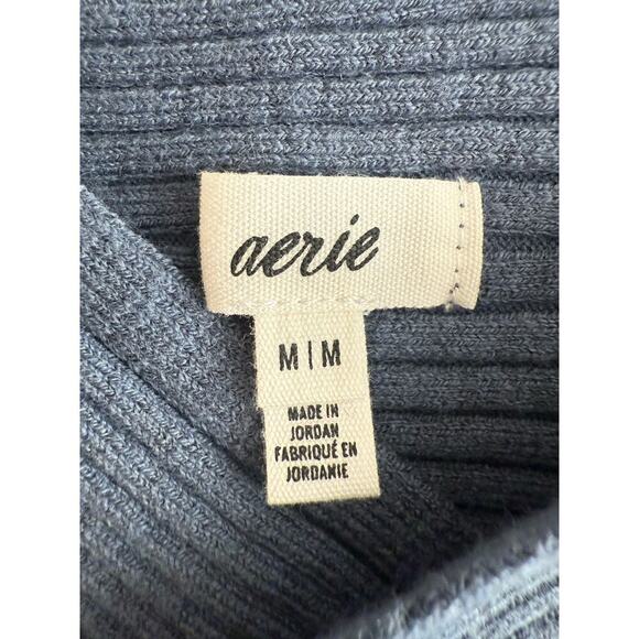 Aerie Women’s Cross Front Sweater Tank Top Marbled Blue size medium - Picture 3 of 7